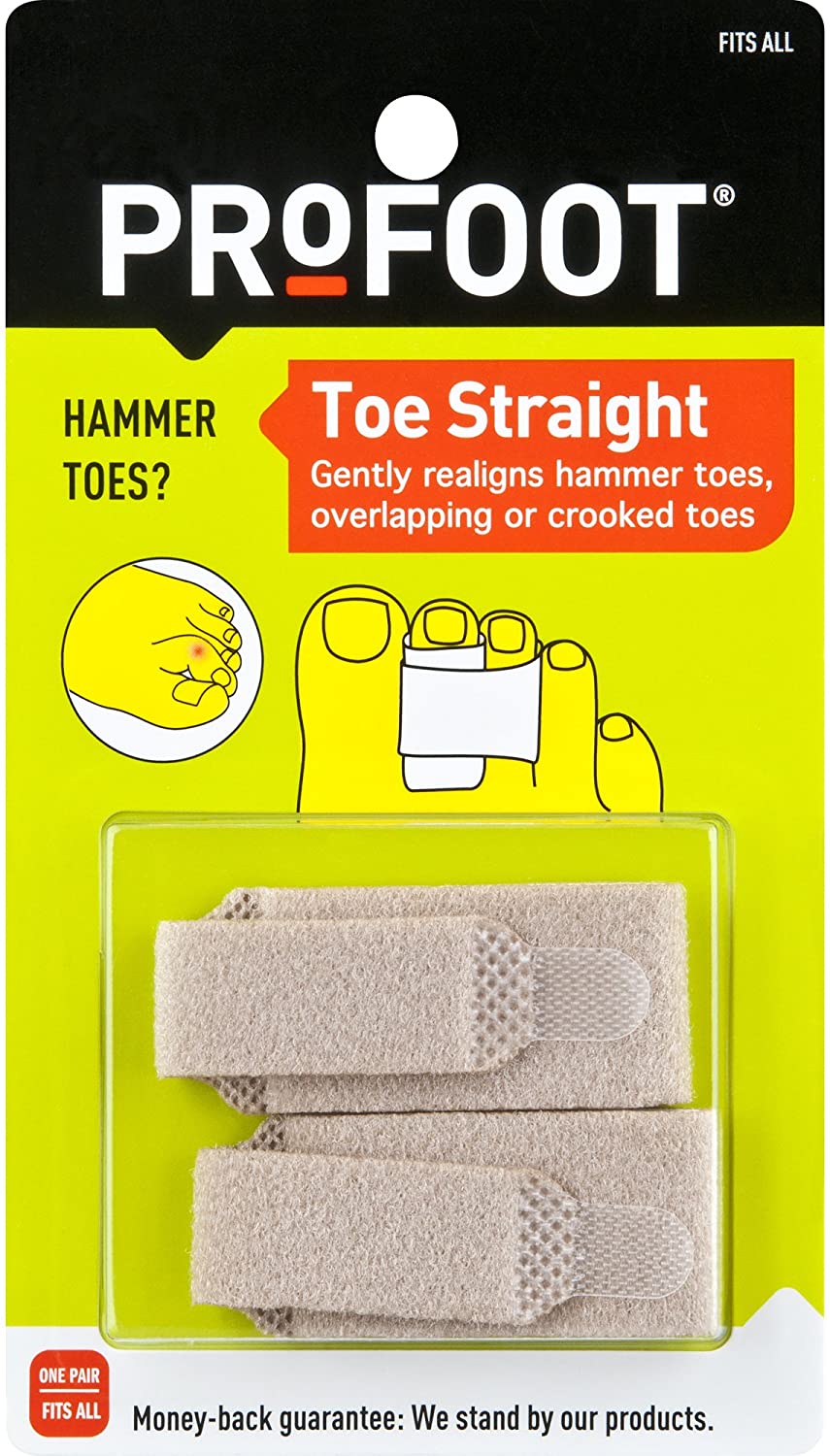 ProFoot Toe Straight Hammertoe Wrap, 1 Pair, One Size Fits All, Relieve Toe Pain (6930271600823)